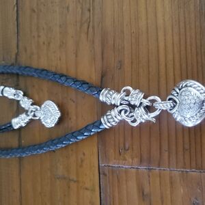 Elegant Silver and Black Women's Necklace